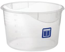 Rubbermaid Kör alakú tárolódoboz, 11, 4 l, nyers halakhoz, átlátszó, kék
