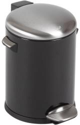 EKO Belle Delux pedálos szemetes, 5 l, fekete/matt rozsdamentes acél