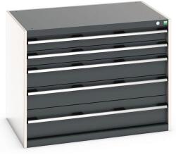bott Műhely fiókos szekrény Bott Cubio 200, 80 x 105 x 75 cm, 5 fiókos, szürke-antracit