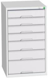 bott Műhely fiókos szekrény Bott Verso, 90 x 52, 5 x 55 cm, 7 fiókos, szürke-szürke