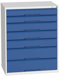 bott Műhely fiókos szekrény Bott Verso, 100 x 80 x 55 cm, 7 fiókos, szürke-kék