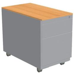 Robberechts Mobil fiókos konténer Combi-Classic, 80 x 42 x 54, 7, szürke/bükk, 2 fiók