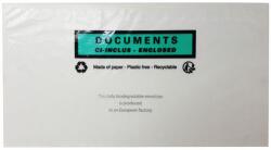 Pac List Öntapadós dokumentumzsebek, nyomtatással, 120 x 228 mm, 1000 db