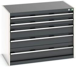 bott Műhely fiókos szekrény Bott Cubio, 80 x 105 x 65 cm, 5 fiókos, szürke-antracit