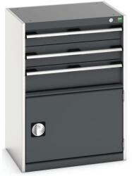 bott Műhely fiókos szekrény Bott Cubio, 90 x 65 x 52, 5 cm, 3 fiók, 1 szekrény, szürke-antracit