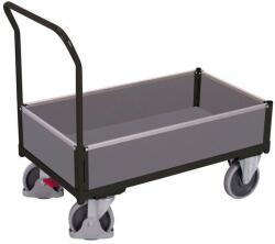 Cordes Platform kocsi fogantyúval és alacsony szilárd oldalakkal, 500 kg-ig, 101, 5 x 112, 5 x 70 cm, szürke