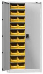 Polak Szekrény dobozokkal UK1-B11, 950 x 400 x 1950 mm, szürkésszürke