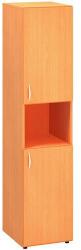 Alfa Office Alfa 500 magas, keskeny szekrény, 178 x 40 x 47 cm, nyitott polccal és ajtóval - jobbos kivitel, bükk Bavaria mintázat - manutan - 124 079 Ft