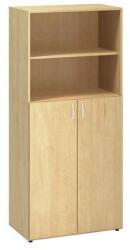 Alfa Office Alfa 500 magas, széles szekrény, 178 x 80 x 47 cm, nyitott ajtóval, vadkörte mintázat - manutan - 147 053 Ft