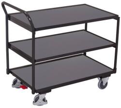 Variofit Polcos kocsi fogantyúval, 250 kg-ig, 3 polc, 101 x 97, 5 x 52, 5 cm, szürke