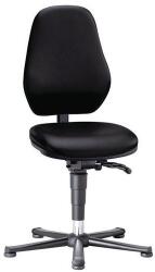 Bimossa Munkalaboratóriumi szék Bimos Basic 9135 kerekekkel, lábtartó nélkül, szinkron mechanizmus, műbőr, magas háttámla, fekete