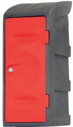 EMP Műanyag öltözőszekrény EMP, polccal és tetővel, 1 rész, piros