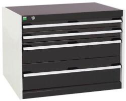 bott Műhely fiókos szekrény Bott Cubio, 60 x 80 x 65 cm, 4 fiókos, szürke-antracit