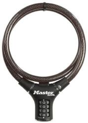Master Lock acél kombinált kerékpárkábel 0, 9 m, fekete