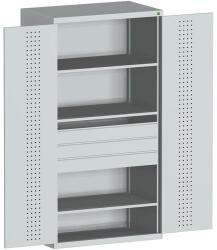 bott Fiókos műhelyszekrény Bott Cubio, 200 x 105 x 65 cm, 3 polc, 3 fiók, szürke-szürke