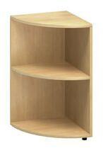 Alfa Office Alfa 500 alacsony sarokszekrény, 73, 5 x 45 x 45 cm, nyitott, vadkörte mintázat