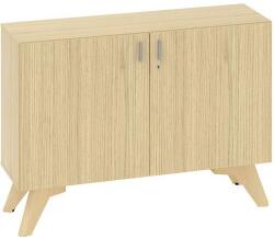Alfa Office Alacsony szekrény Alfa Root ajtóval, 1 polc, 120 x 47 x 88, 7 cm, tölgy