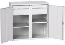 bott Verso fém karbantartó szekrény, 100 x 105 x 55 cm, 2 polc, 4 fiók, szürke-szürke