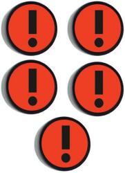 Smit Visual Smit Vizuális felkiáltójel kerek mágnes, piros