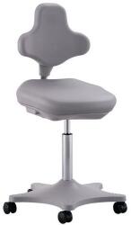 Bimossa Munkaszék Bimos Labster 9103 kerekekkel, lábtartó nélkül, műbőr, szürke