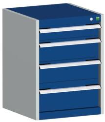 bott Műhely fiókos szekrény Bott Cubio, 70 x 52, 5 x 52, 5 cm, 4 fiókos, szürke-kék