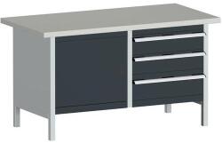 bott Műhelyasztal Bott Cubio Tároló, 84 x 150 x 75 cm, 3 fiók, szekrény, linóleum, szürke-antracit