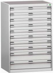 bott Műhely fiókos szekrény Bott Cubio 200, 120 x 80 x 65 cm, 10 fiókos, szürke-szürke