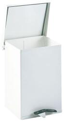 VEPA BINS Pedálos tűzálló szemetes, fém, fehér - 45 l