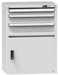 POLAK Fiókos szekrény ZP2, 731 x 464 x 990 mm, szürkésszürke