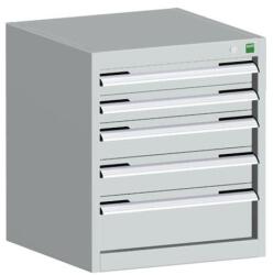 bott Műhely fiókos szekrény Bott Cubio, 60 x 52, 5 x 52, 5 cm, 5 fiókos, szürke-szürke
