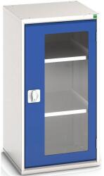 bott Műhelyszekrény átlátszó ajtókkal Bott Verso, 100 x 52, 5 x 55 cm, 2 polccal, szürke-kék