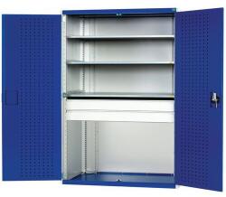 bott Fiókos műhelyszekrény Bott Cubio 160, 200 x 105 x 65 cm, 3 polc, 2 fiók, szürke-kék