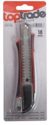 TopTrade vágókés tördelhető pengével, ALU, gumírozott, 18 mm, profi