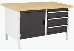 bott Műhelyasztal Bott Cubio Tároló, 84 x 150 x 75 cm, 3 fiók, szekrény, multiplex, szürke-antracit