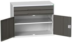 bott Műhely fiókos szekrény Bott Verso, 80 x 105 x 55 cm, 2 fiók, 1 szekrény, szürke-antracit