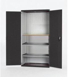 bott Műhelyszekrény fiókokkal Bott Cubio, multiplex, 200 x 130 x 65 cm, 2 polccal, szürke-antracit