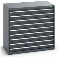 bott Műhely fiókos szekrény Bott Cubio 200, 100 x 105 x 65 cm, 9 fiókos, antracit-antracit