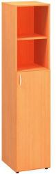 Alfa Office Alfa 500 magas, keskeny szekrény, 178 x 40 x 47 cm, nyitott polccal és ajtóval - jobbos kivitel, bükk Bavaria mintázat - manutan - 110 287 Ft