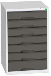 bott Műhely fiókos szekrény Bott Verso, 80 x 52, 5 x 55 cm, 7 fiókos, szürke-antracit
