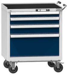 POLAK Műhelykocsi ZDM69-1, 36x27D, 731 x 600 x 910 mm, szürke-sötétkék