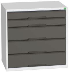 bott Műhely fiókos szekrény Bott Verso, 80 x 80 x 55 cm, 5 fiókos, szürke-antracit