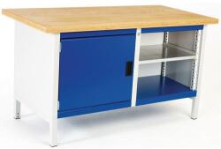 bott Műhelyasztal Bott Cubio Tároló, 84 x 150 x 75 cm, 1 szekrény, nyitott rész polccal, multiplex, szürke-kék