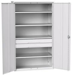 bott Fiókos műhelyszekrény Bott Verso, 200 x 130 x 55 cm, 4 polc, 2 fiók, szürke-szürke