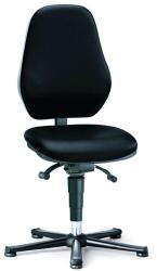 Bimossa Antisztatikus ESD munkaszék Bimos Basic 9157E siklóval, lábtartó nélkül, szövet, magas háttámla, szürke