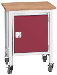 bott Mobil műhelyasztal Bott Verso Storage, 93 x 70 x 60 cm, 1 szekrény, multiplex, szürke-piros