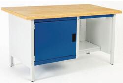 bott Műhelyasztal Bott Cubio Tároló, 84 x 150 x 75 cm, 1 szekrény, polcok, linóleum, szürke-kék