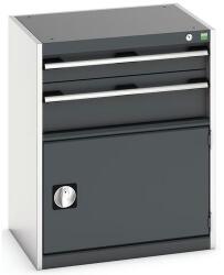 bott Műhely fiókos szekrény Bott Cubio, 80 x 65 x 52, 5 cm, 2 fiók, 1 szekrény, szürke-antracit