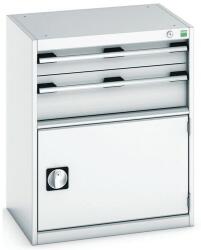 bott Műhely fiókos szekrény Bott Cubio, 80 x 65 x 52, 5 cm, 2 fiók, 1 szekrény, szürke-szürke