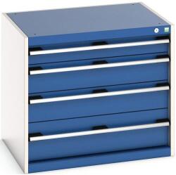 bott Műhely fiókos szekrény Bott Cubio, 70 x 80 x 65 cm, 4 fiókos, szürke-kék