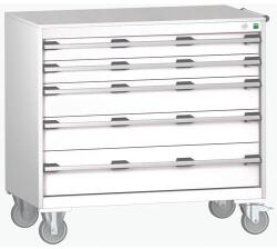 bott Cubio mobil komód, 99 x 105 x 65 cm, 5 fiókos, linóleum, szürke-szürke